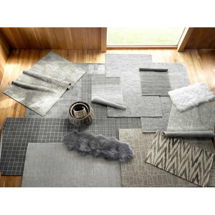Dash and Albert Rugs Marled Flatweave Cotton Area Rug in Indigo/Gray